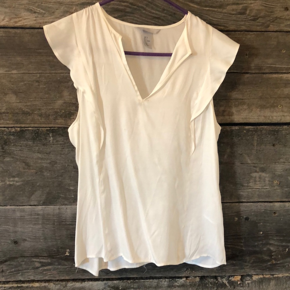 White Cap Sleeve Blouse